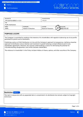 Profit Distribution